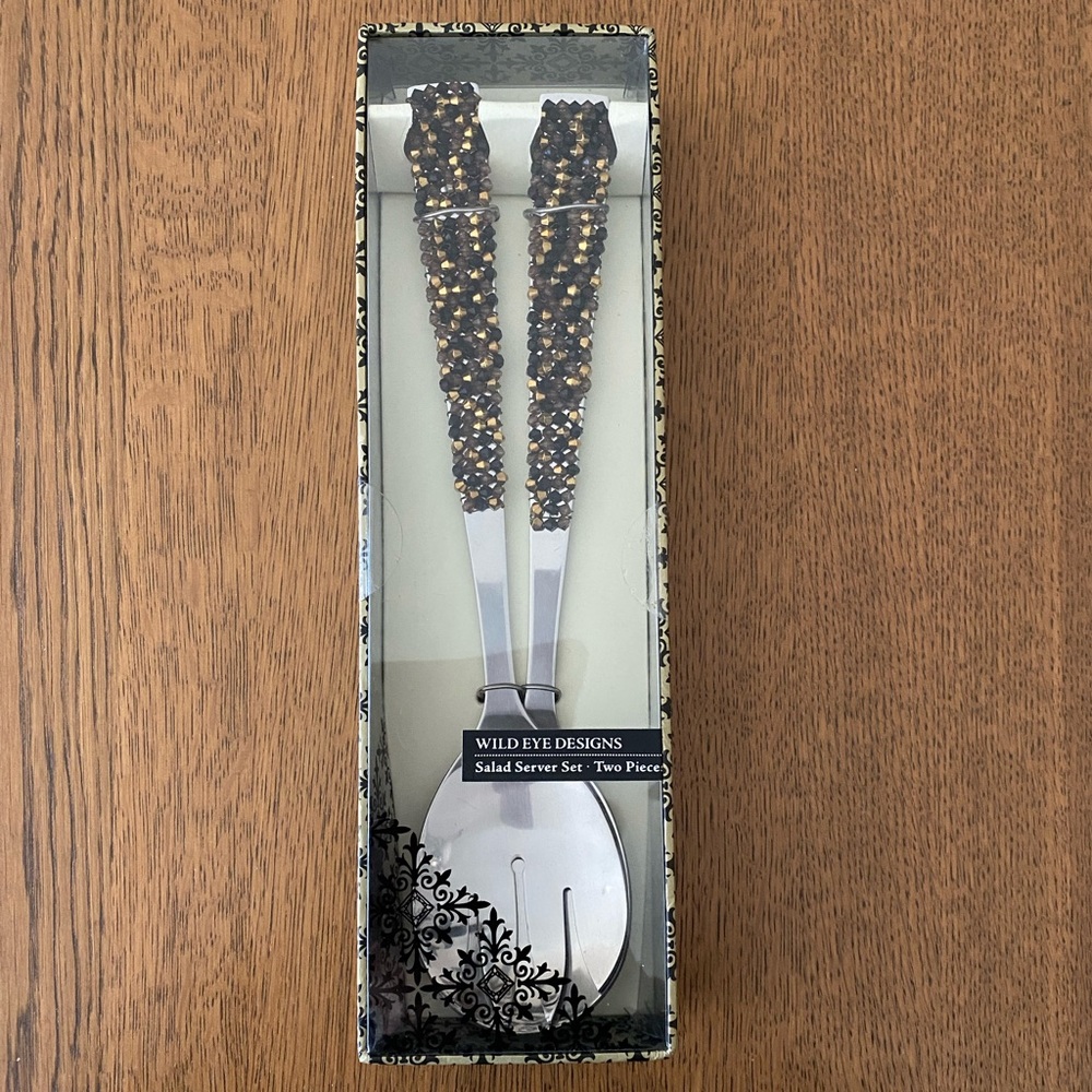 Wild Eye Designs - Salad Server Set - Gold Rush Collection